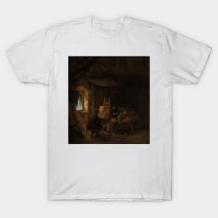 Painting Studio by Adriaen van Ostade T-Shirt